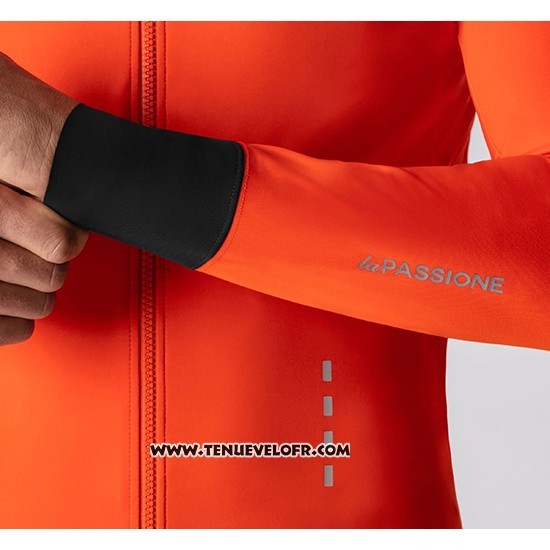 2019 Maillot Ciclismo La Passione Rouge Noir Manches Longues et Cuissard